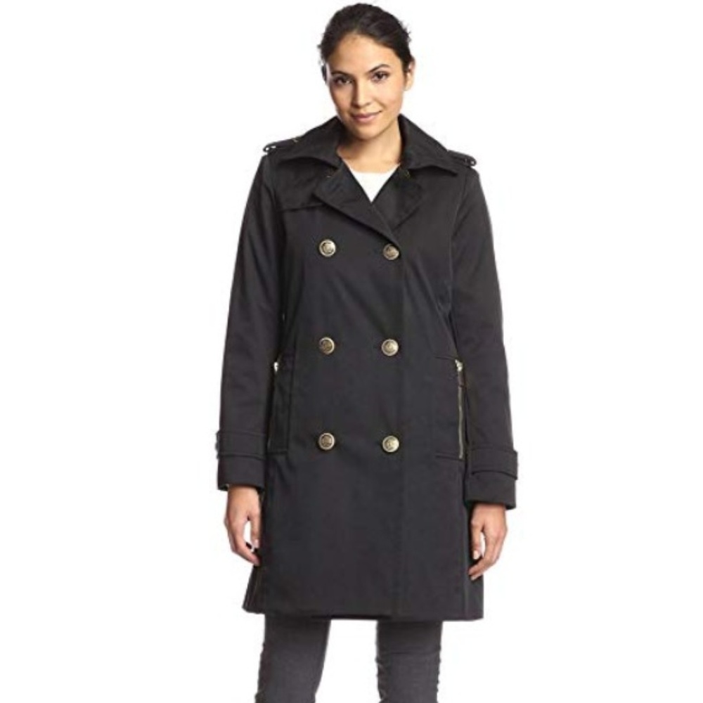 Nicole Miller Double Breasted Rain Coat